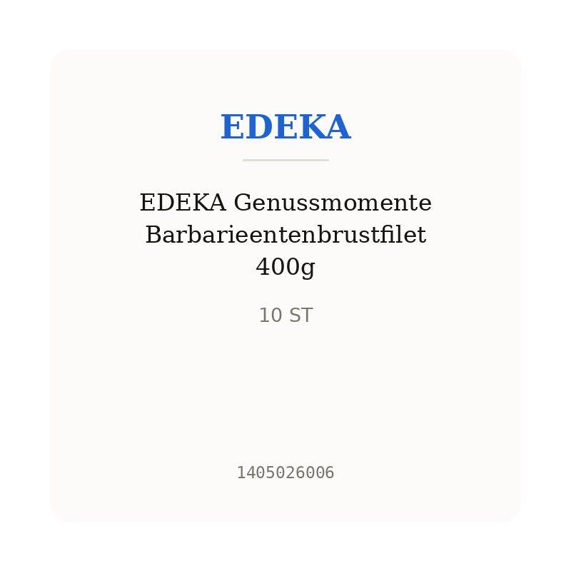 EDEKA Genussmomente Barbarieentenbrustfilet 400g
