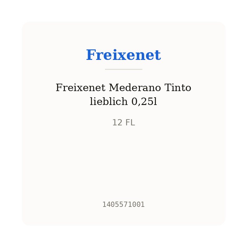 Freixenet Mederano Tinto lieblich 0,25l