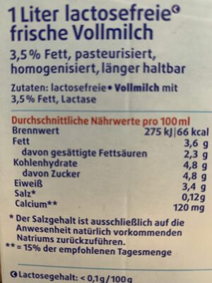 Schwarzwaldmilch LAC Frischmilch 1,5% 1l