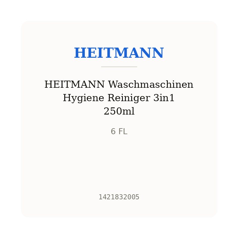 HEITMANN Waschmaschinen Hygiene Reiniger 3in1 250ml