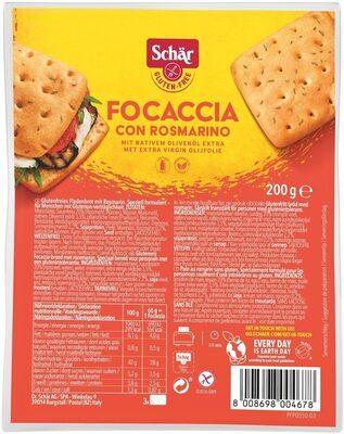 Schär Focaccia Rosmarin glutenfrei 200g
