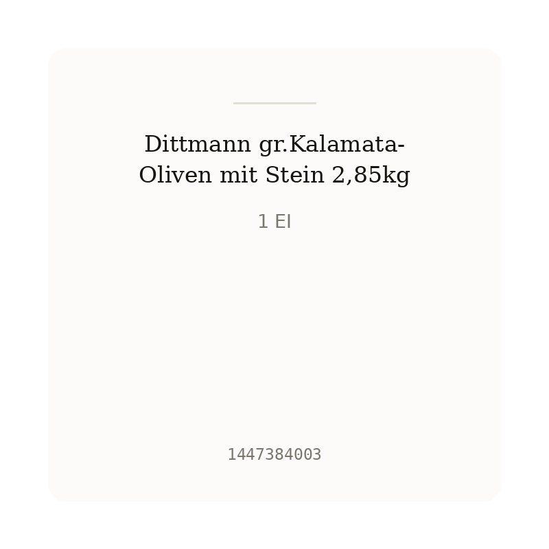 Dittmann gr.Kalamata-Oliven mit Stein 2,85kg