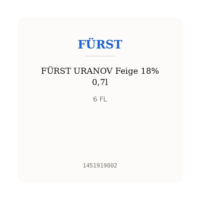 FÜRST URANOV Feige 18% 0,7l