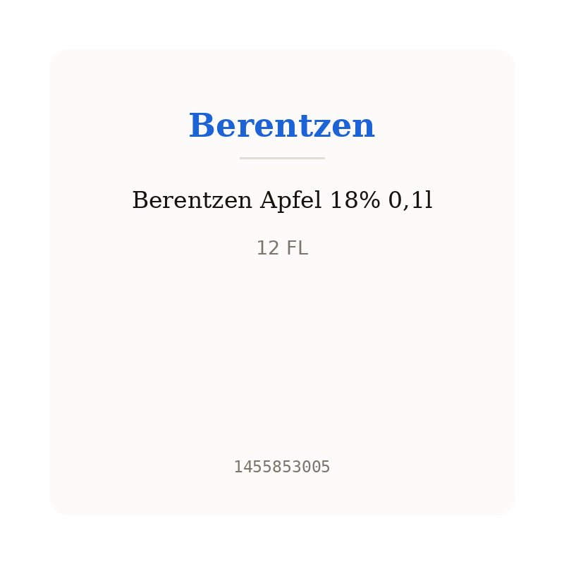 Berentzen Apfel 18% 0,1l