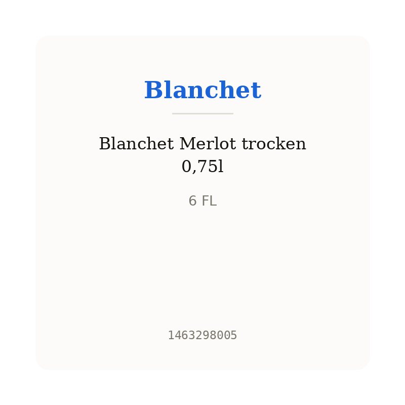 Blanchet Merlot trocken 0,75l