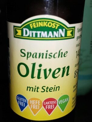 Feinkost Dittmann Oliven geschwärzt mit Stein 140g