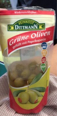 Feinkost Dittmann Oliven gefüllt mit Paprika Paste 270g