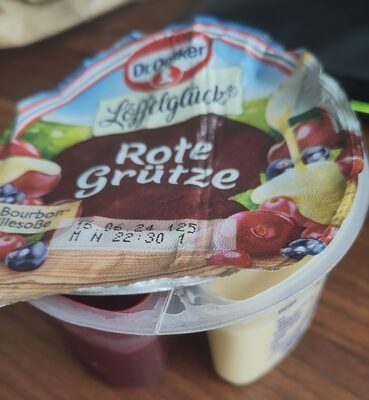 Dr.Oetker Rote Grütze mit Bourbon-Vanillesosse 160g