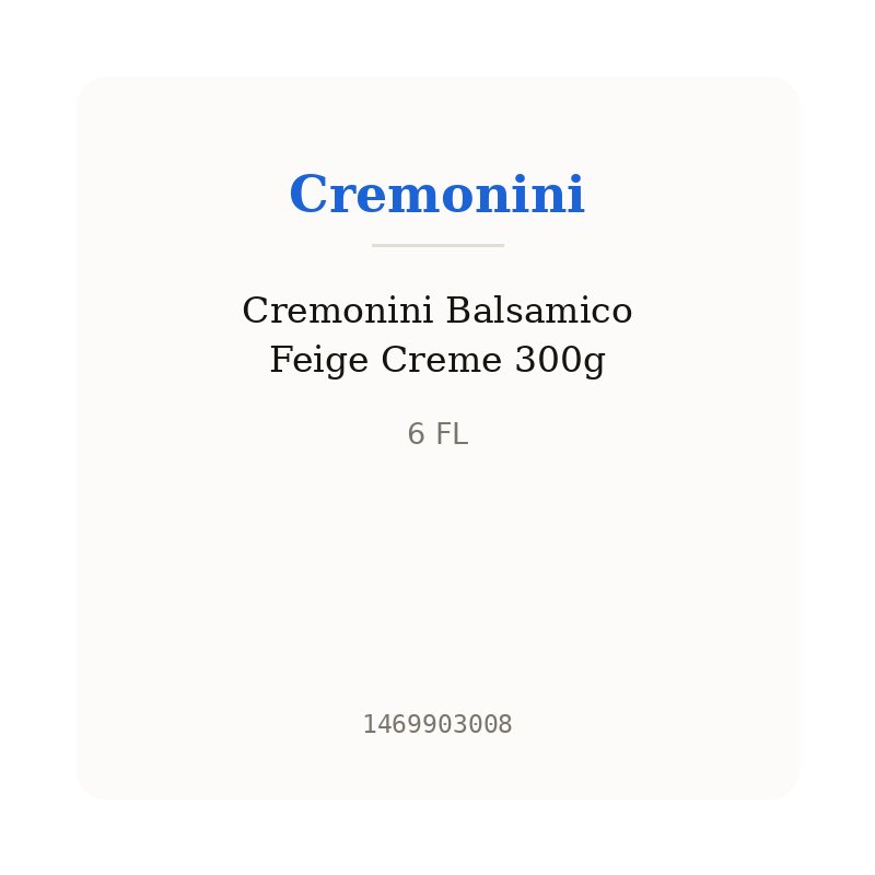Cremonini Balsamico Feige Creme 300g