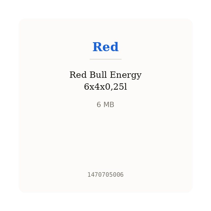Red Bull Energy 6x4x0,25l