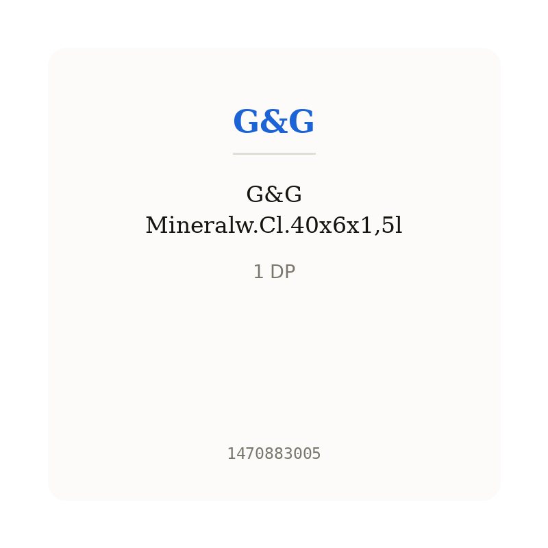 G&G Mineralw.Cl.40x6x1,5l