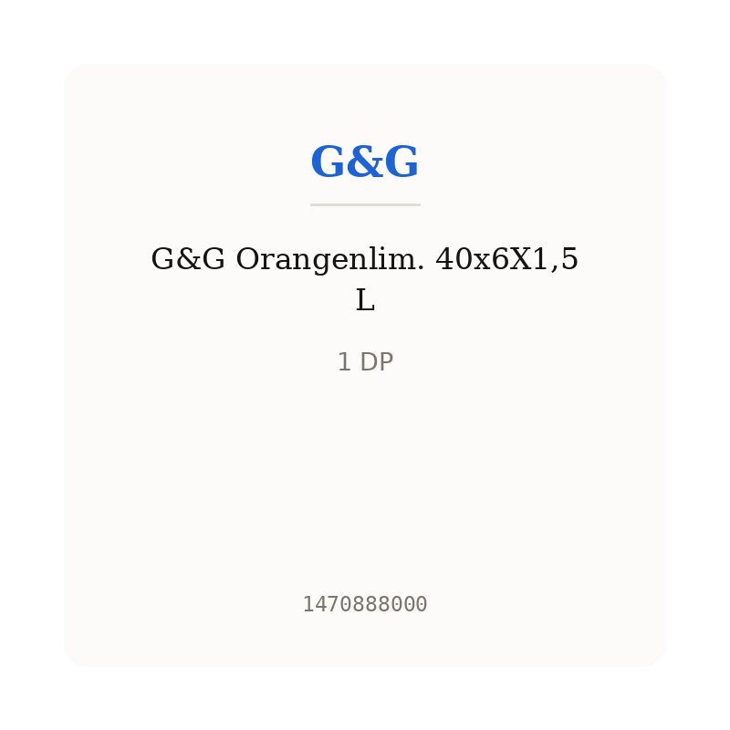 G&G Orangenlim. 40x6X1,5 L