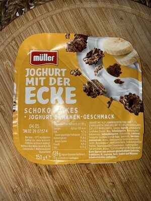 Müller Knusper Joghurt Banane Schoko Flakes 150g