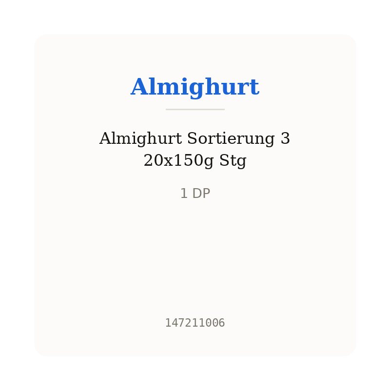 Almighurt Sortierung 3 20x150g Stg