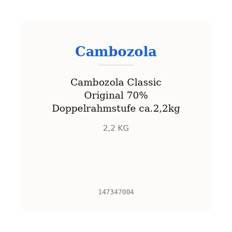 Cambozola Classic Original 70% Doppelrahmstufe ca.2,2kg