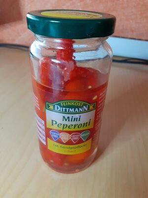 Feinkost Dittmann Baby Peperoni rot scharf 230g