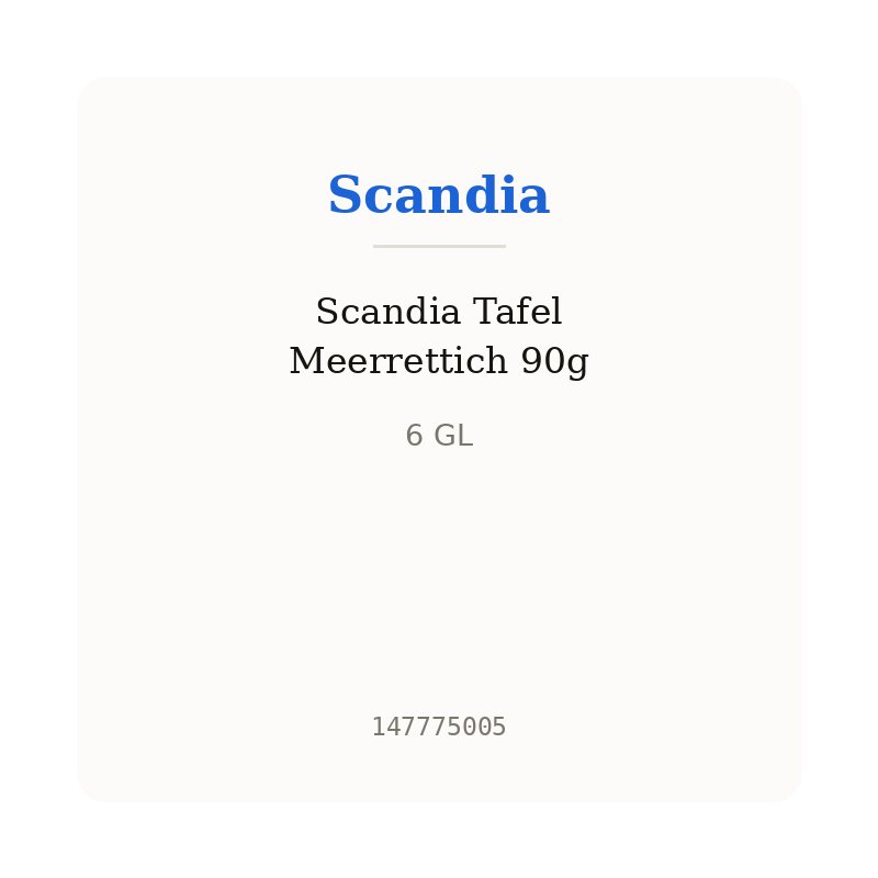 Scandia Tafel Meerrettich 90g