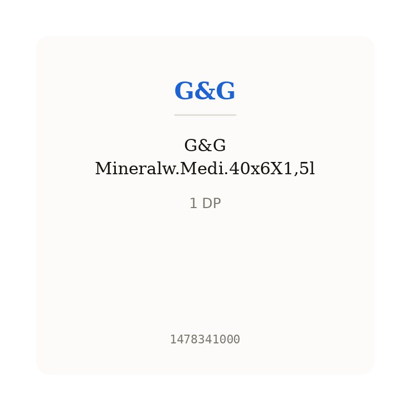 G&G Mineralw.Medi.40x6X1,5l