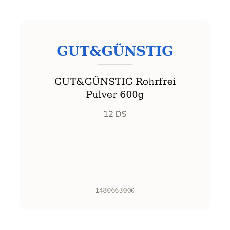 GUT&GÜNSTIG Rohrfrei Pulver 600g