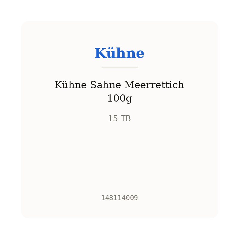 Kühne Sahne Meerrettich 100g