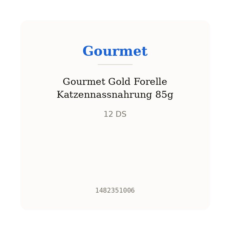 Gourmet Gold Forelle Katzennassnahrung 85g