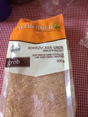 Seeberger Rorhzucker grob unraffiniert 500g