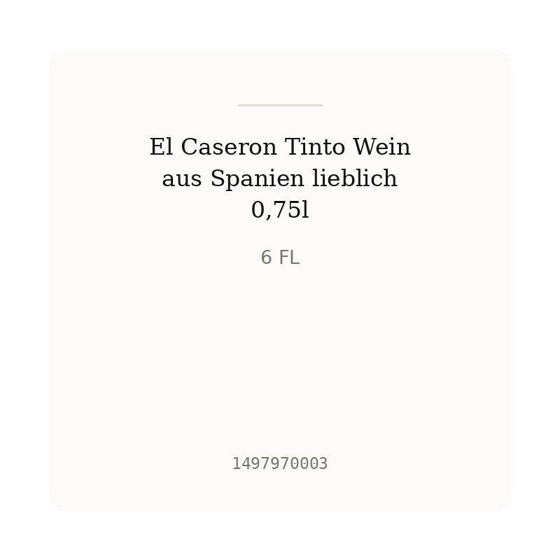 El Caseron Tinto Wein aus Spanien lieblich 0,75l