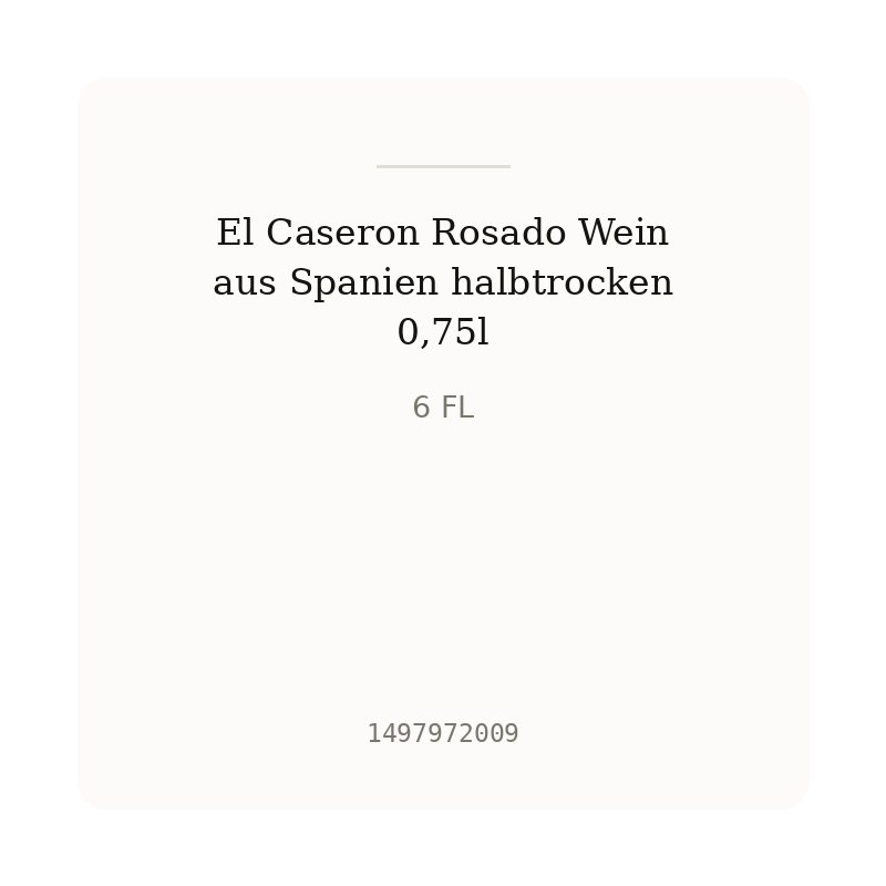 El Caseron Rosado Wein aus Spanien halbtrocken 0,75l