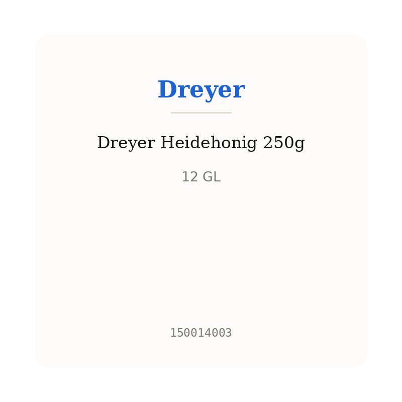 Dreyer Heidehonig 250g