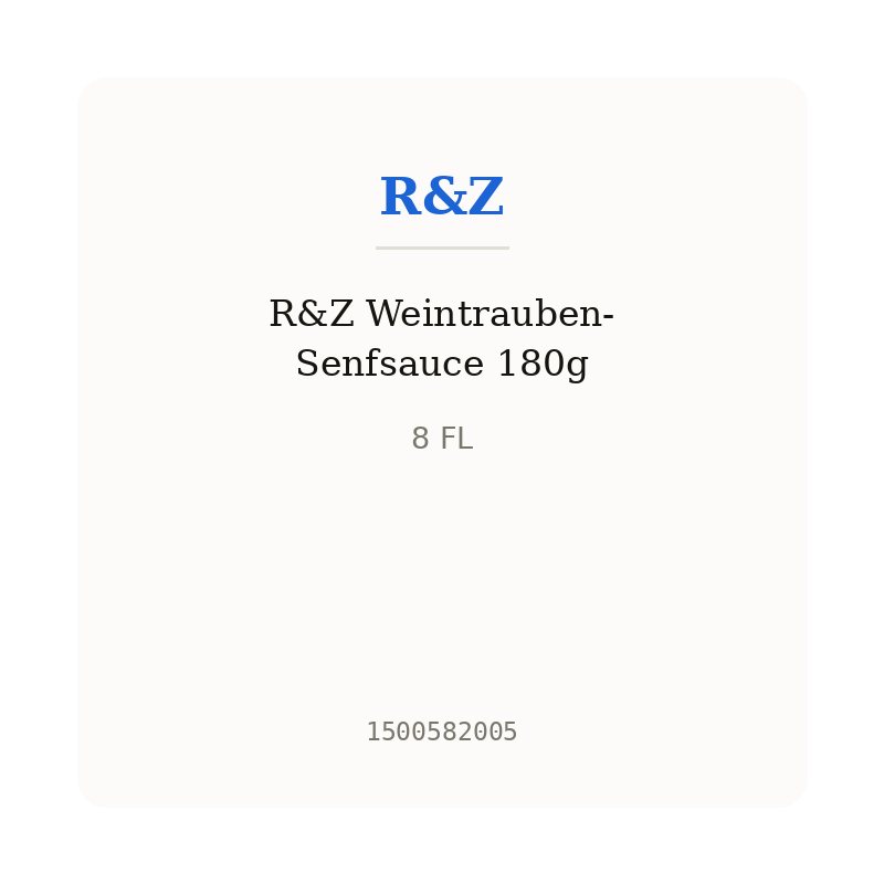 R&Z Weintrauben-Senfsauce 180g