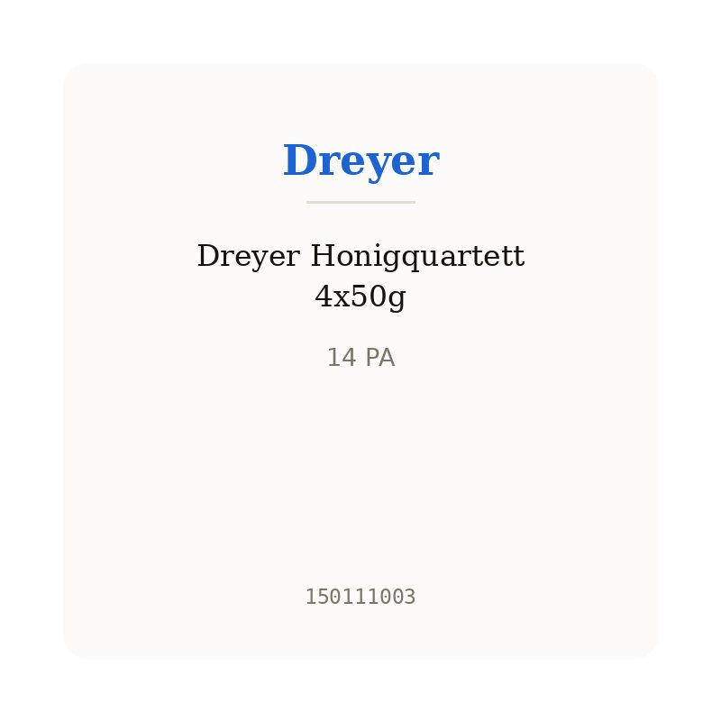 Dreyer Honigquartett 4x50g