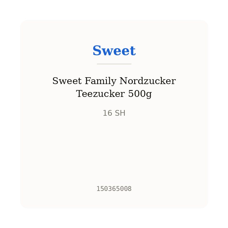 Sweet Family Nordzucker Teezucker 500g
