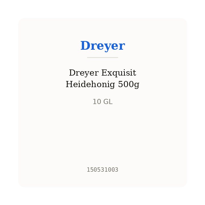 Dreyer Exquisit Heidehonig 500g