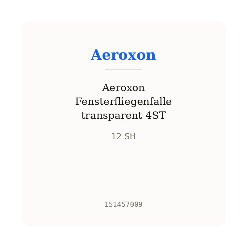 Aeroxon Fensterfliegenfalle transparent 4ST