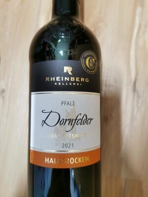 Rheinberg Kellerei Dornfelder Pfalz QbA halbtrocken 0,75l