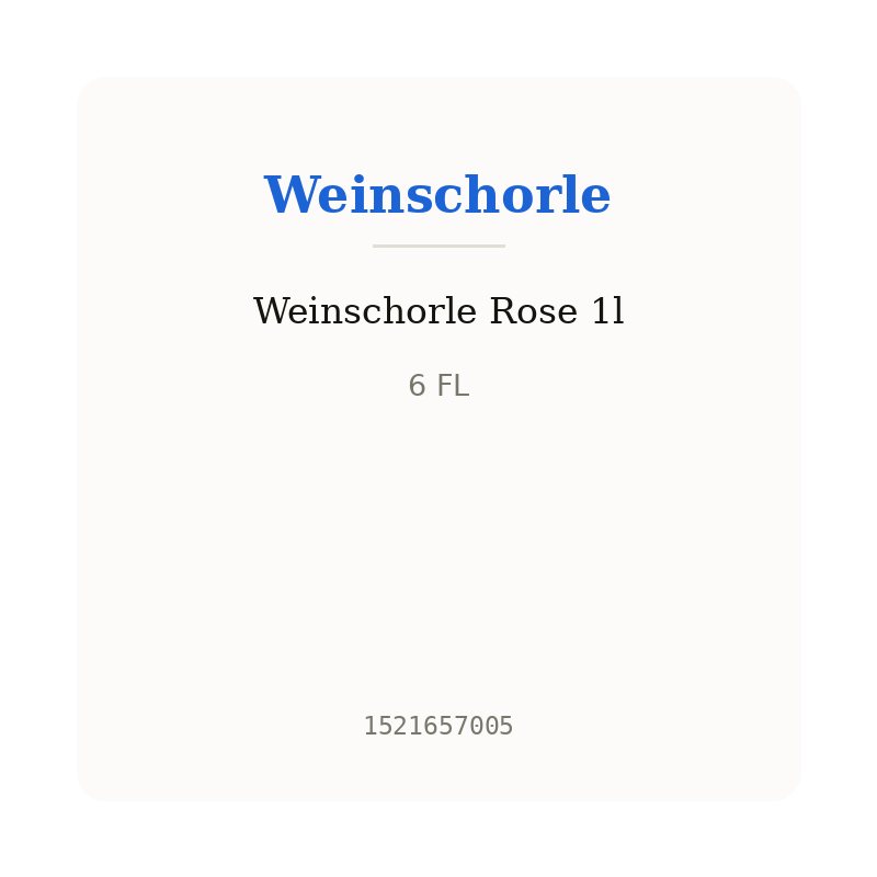 Weinschorle Rose 1l