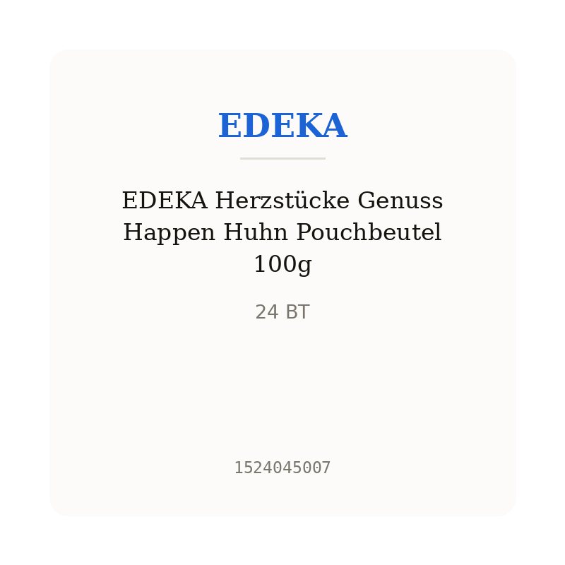 EDEKA Herzstücke Genuss Happen Huhn Pouchbeutel 100g
