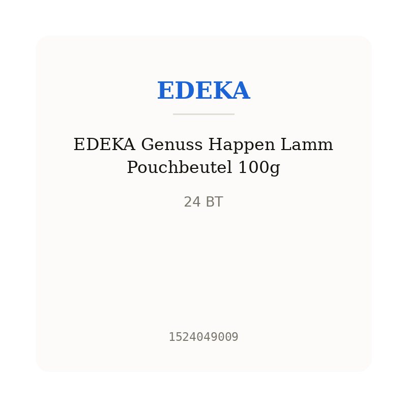 EDEKA Genuss Happen Lamm Pouchbeutel 100g