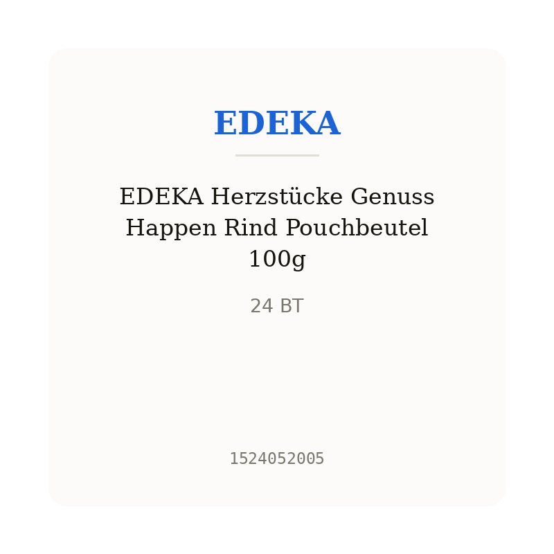 EDEKA Herzstücke Genuss Happen Rind Pouchbeutel 100g