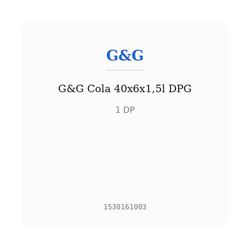 G&G Cola 40x6x1,5l DPG