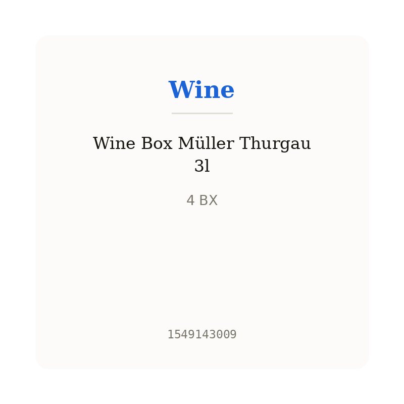 Wine Box Müller Thurgau 3l