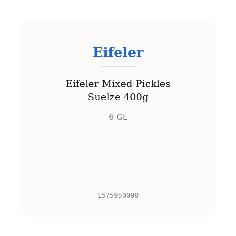 Eifeler Mixed Pickles Suelze 400g