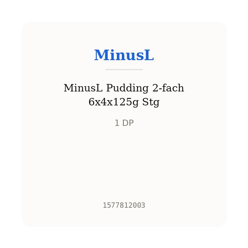 MinusL Pudding 2-fach 6x4x125g Stg