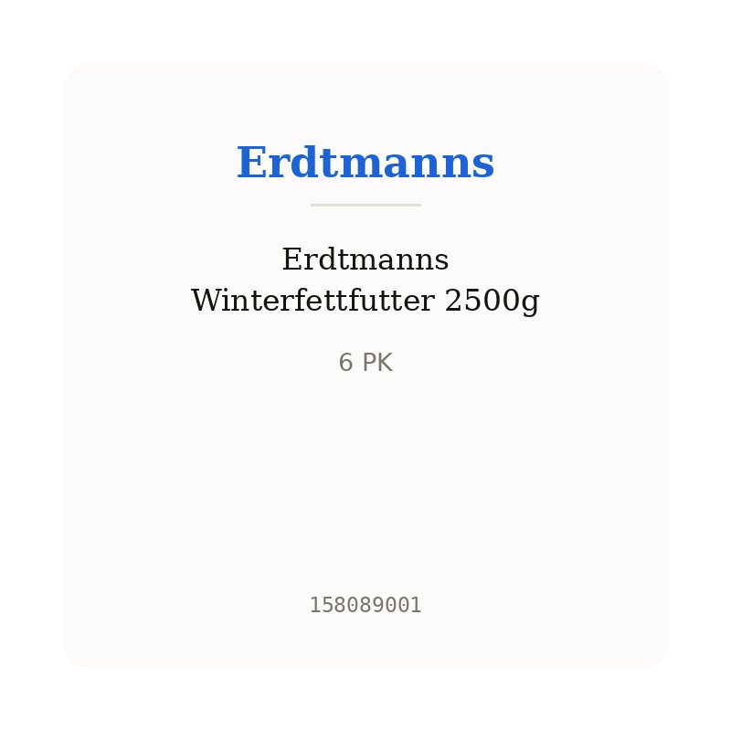 Erdtmanns Winterfettfutter 2500g