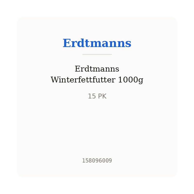 Erdtmanns Winterfettfutter 1000g
