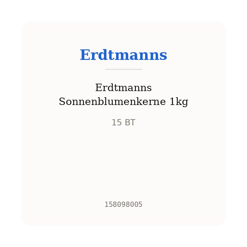 Erdtmanns Sonnenblumenkerne 1kg