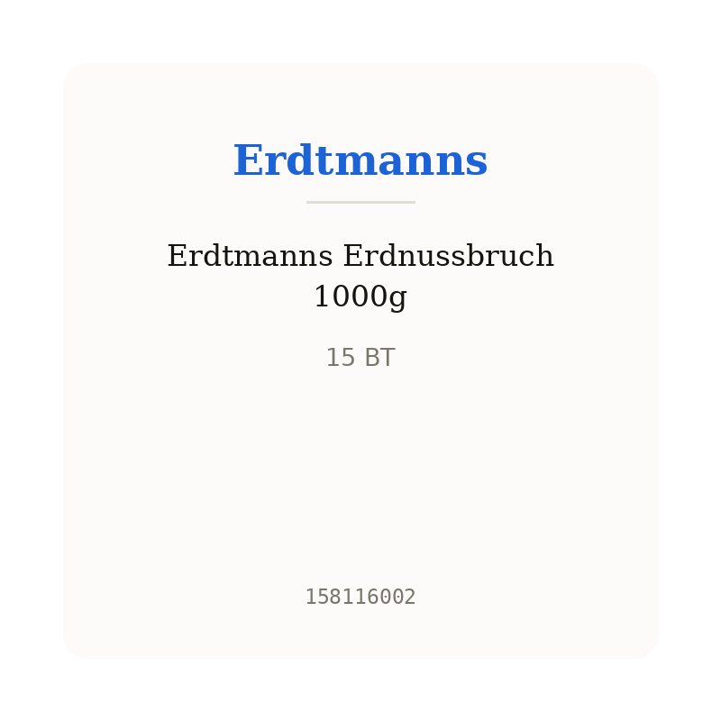 Erdtmanns Erdnussbruch 1000g