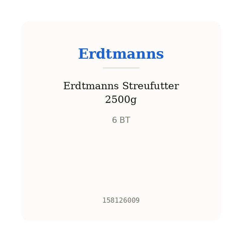 Erdtmanns Streufutter 2500g