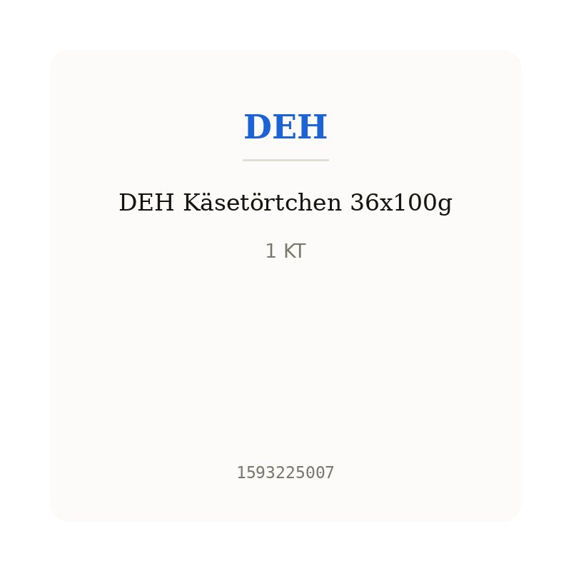 DEH Käsetörtchen 36x100g
