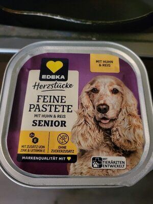 EDEKA Herzstücke Feine Pastete Senior mit Huhn und Reis 300g